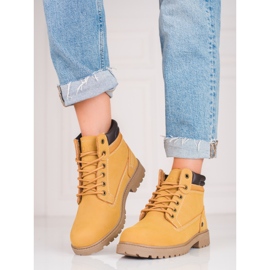 Cizme de drumeție din piele de damă DK maro 2