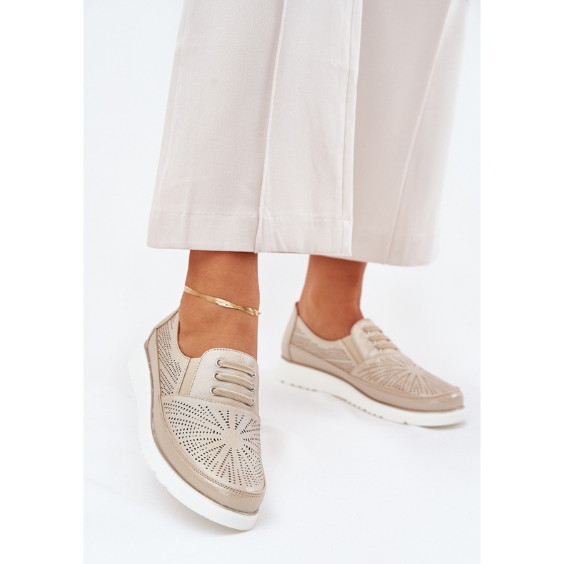 Pantofi pentru femei, pantofi de aur auriu deschis 2