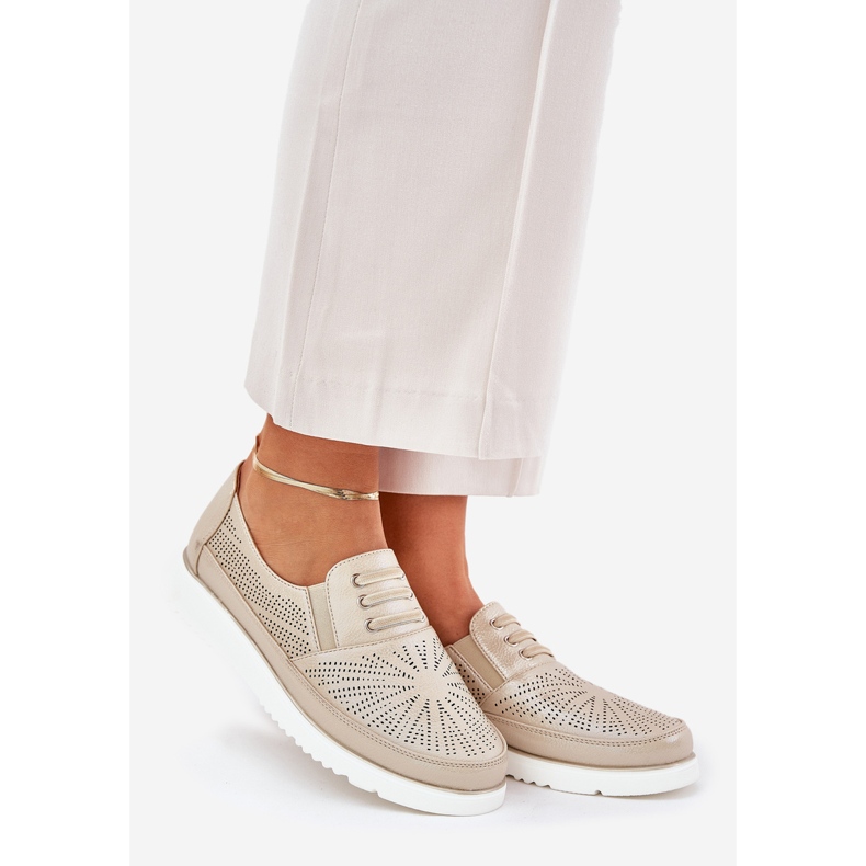 Pantofi pentru femei, pantofi de aur auriu deschis 1