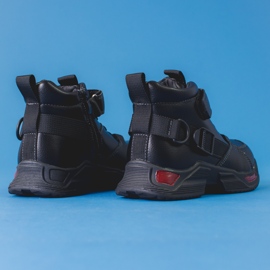 Cizme negre pentru băieți negru 1