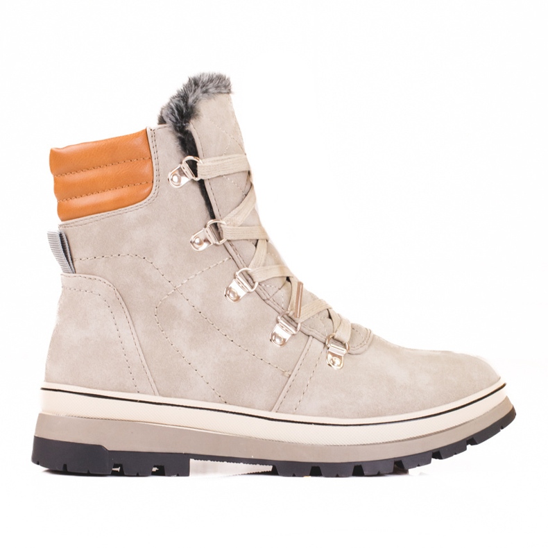 Ghete de drumeție damă gri cu izolație 1