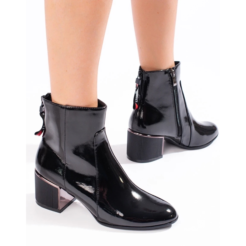 Botine negre pentru dama negru 2