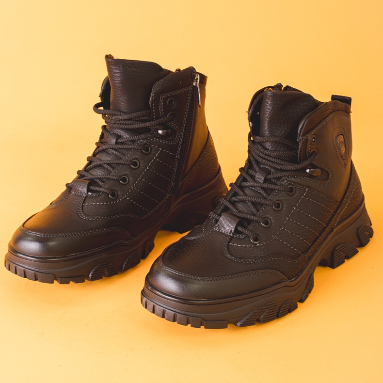 Cizme de iarnă pentru bărbați Black Shelovet negru 1