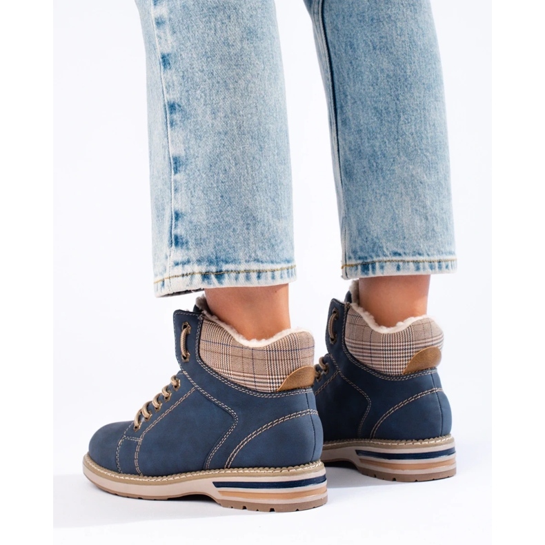 Cizme de drumeție izolate albastre de damă albastru 1