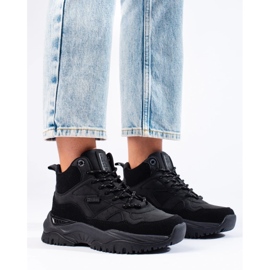 Adidasi de dama pe platforma Big Star KK274356 negru 2