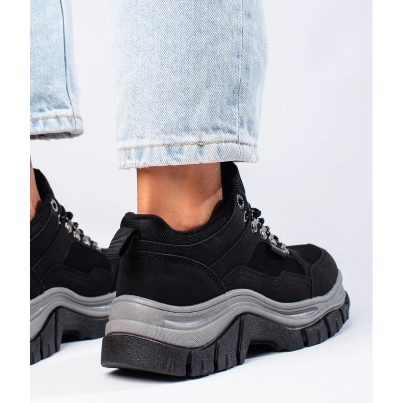 Adidasi dama Big Star KK274364B pe talpa groasa negru 1