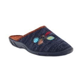Befado pantofi dama papuci 235d153 papuci maro albastru marin 1