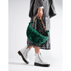 Cizme albe de dama cu siret Big Star KK274536 2