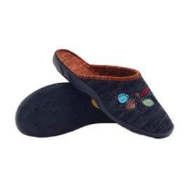 Befado pantofi dama papuci 235d153 papuci maro albastru marin 3