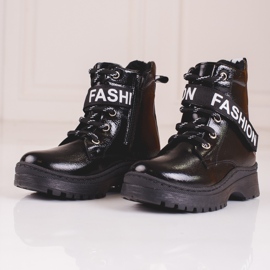 W. Potocki Cizme pentru fete Potocki fashion negru 2