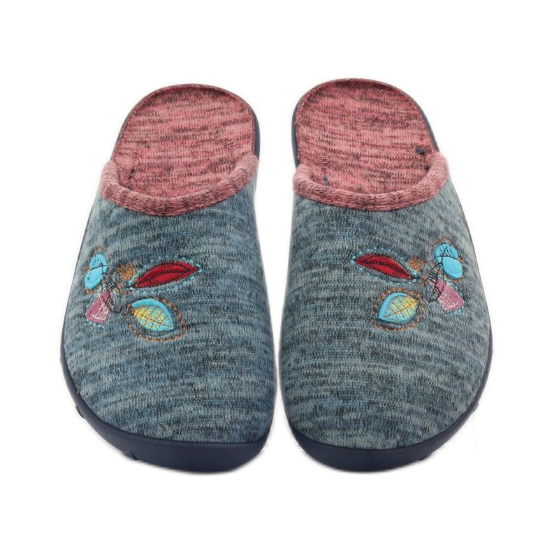 Befado pantofi dama papuci 235d151 papuci maro albastru 4