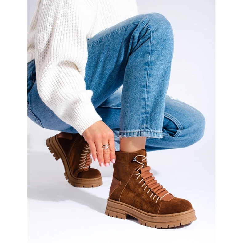 Cizme din piele maro 2