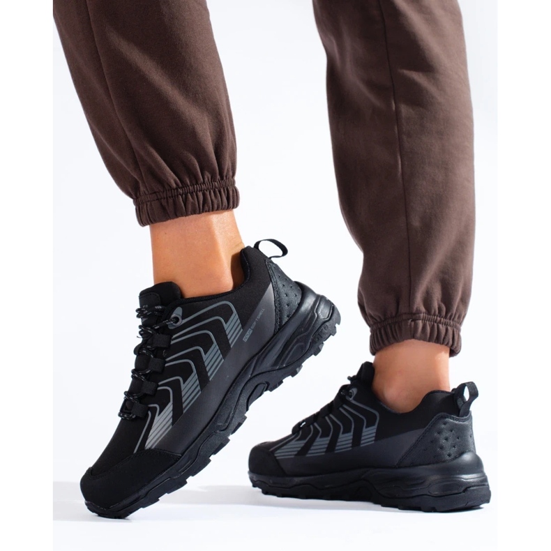 Pantofi trekking damă DK Softshell negri negru 1