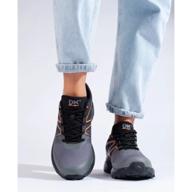 Pantofi de trekking damă DK Softshell negru și gri 2