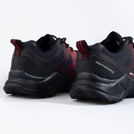 Pantofi roșii de trekking pentru bărbați DK Softshell negru 2