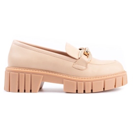 Pantofi de dama bej cu platforma 1