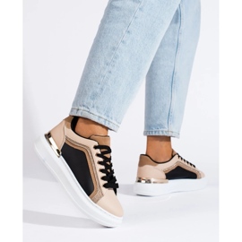 Adidasi de dama bej cu sclipici 1