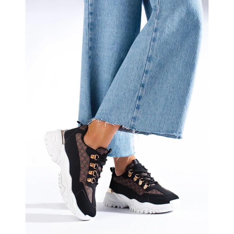 Adidasi negri de dama cu model negru 2