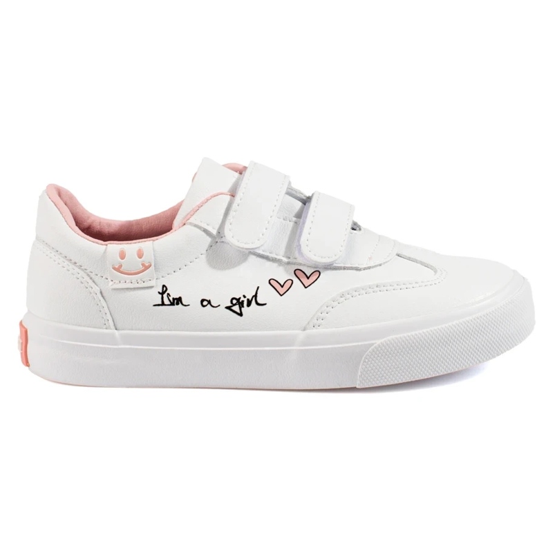 W. Potocki Pantofi sport cu velcro pentru fete Potocki alb 1