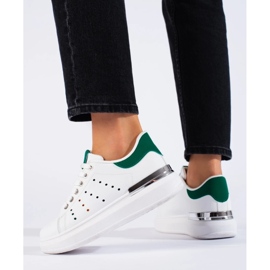 Adidasi Shelovet albi cu talpa groasa 2