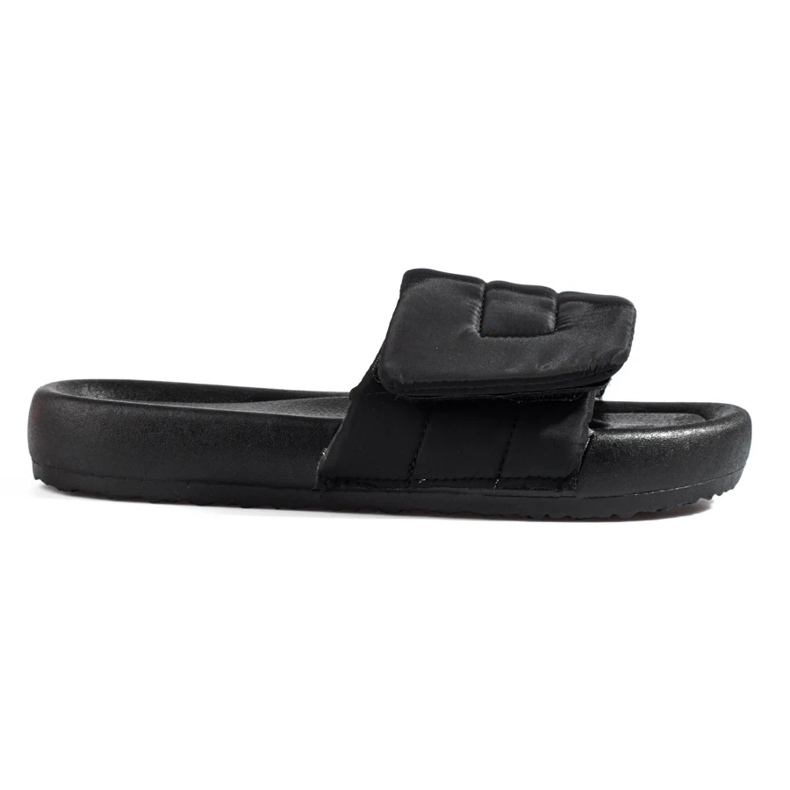 Papuci de dama negri cu velcro Shelovet negru 1 Papuci de dama negri cu velcro Shelovet negru 1