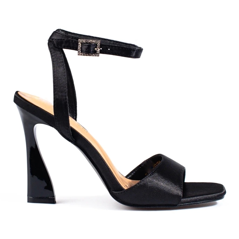 W. Potocki Sandale de damă cu toc înalt Potocki negre negru 2