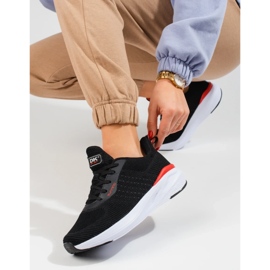 Pantofi sport negri de damă cu talpă groasă DK negru 2