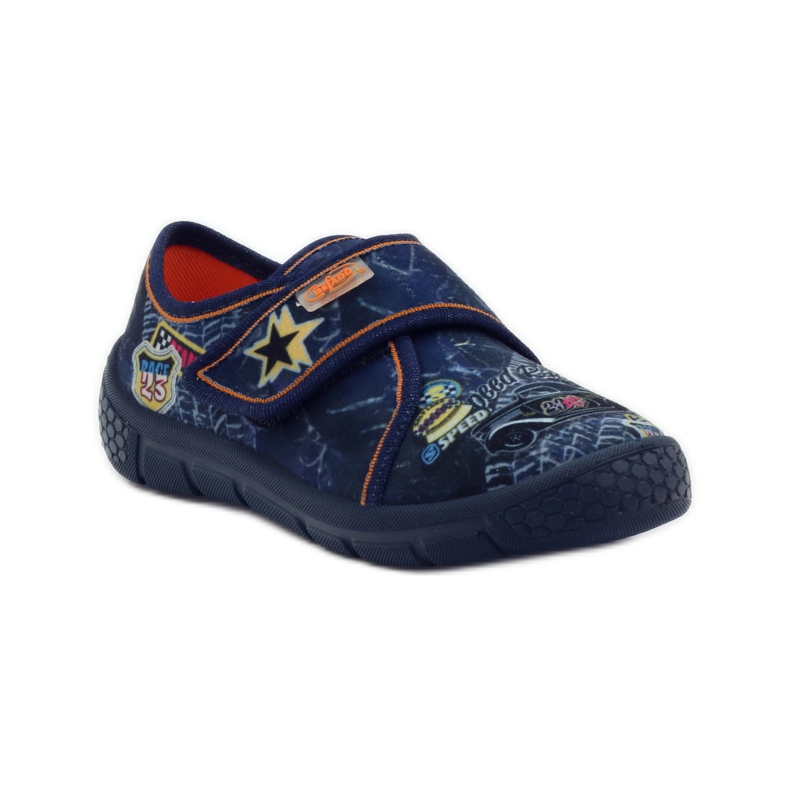 Papuci Super Light Bottom Car Befado albastru marin portocale 1