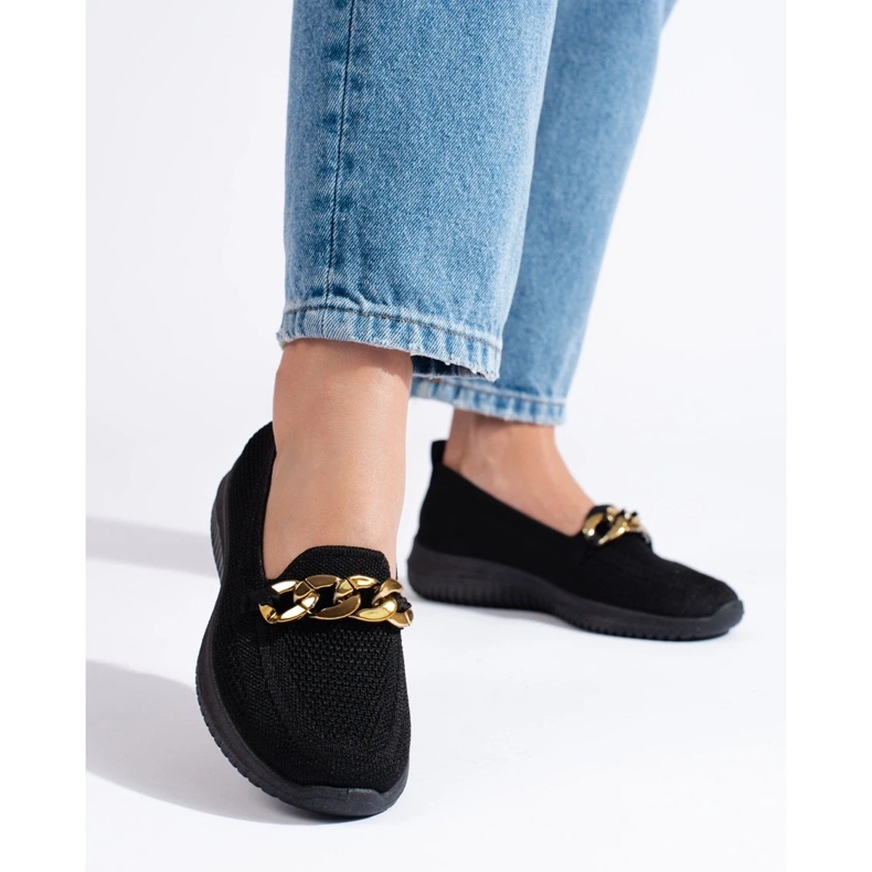 Material confortabil pentru femei, cu un lanț Shelovet negru 1