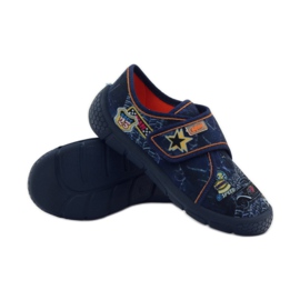 Papuci Super Light Bottom Car Befado albastru marin portocale 3