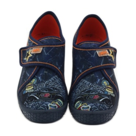 Papuci Super Light Bottom Car Befado albastru marin portocale 4