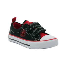 American Club Tenisi americani negri/roșii cu napi roșu negru 1