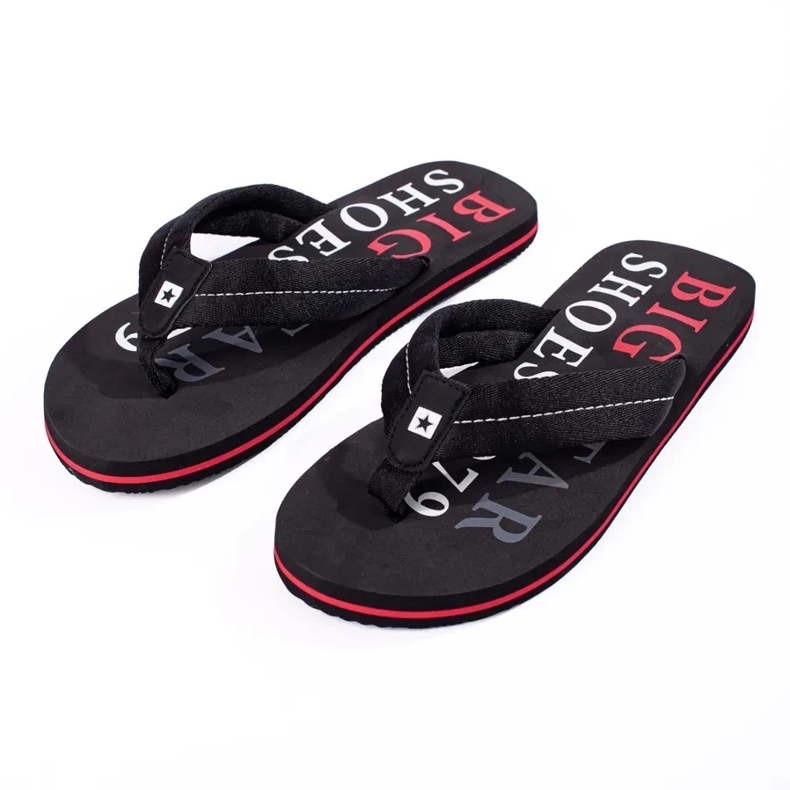 Papuci negri pentru bărbați Big Star LL174614 negru 1