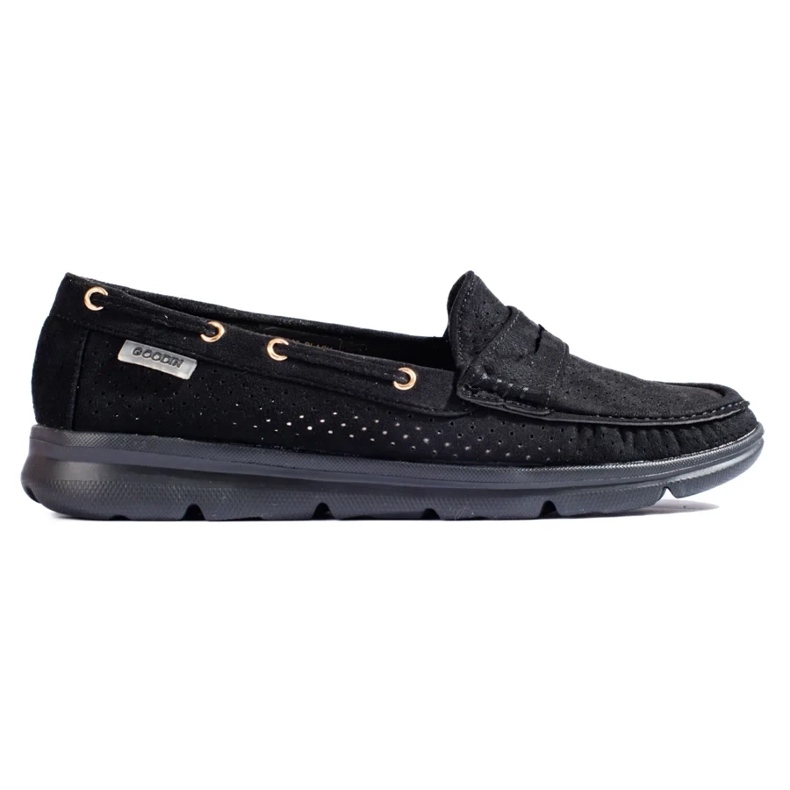 Mocasini de dama de piele intoarsa neagra Shelovet negru 2