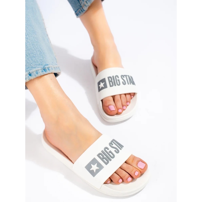 Papuci dama Big Star alb ff274A199101 2