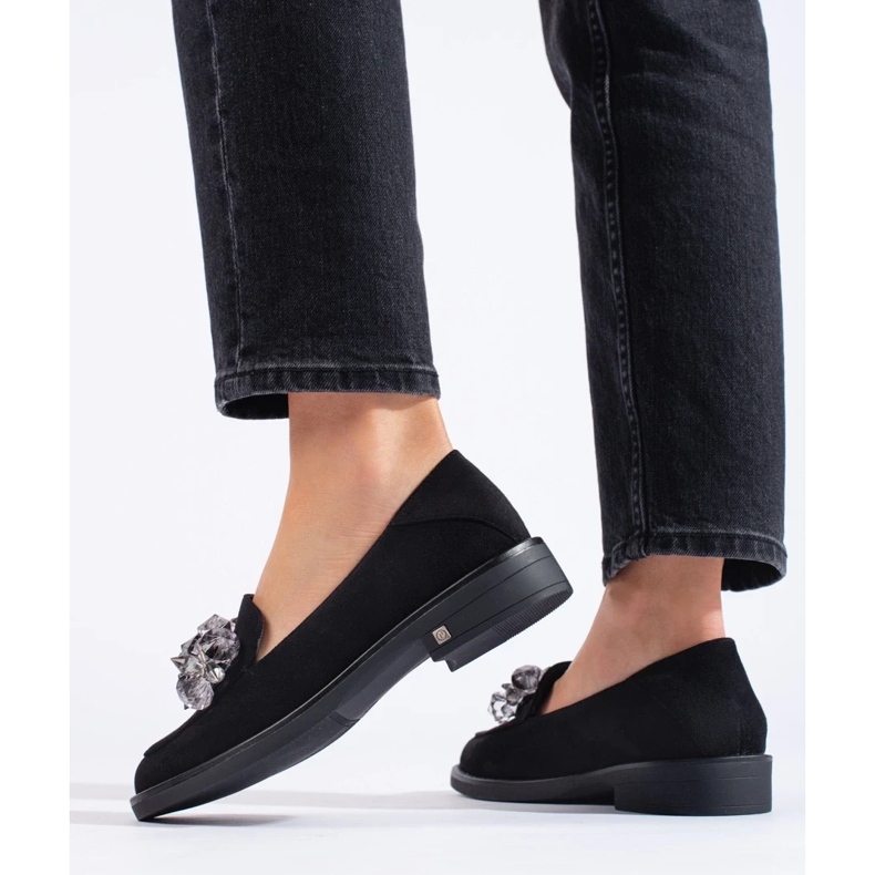 W. Potocki Mocasini de dama din piele intoarsa neagra de la Potocki negru 1