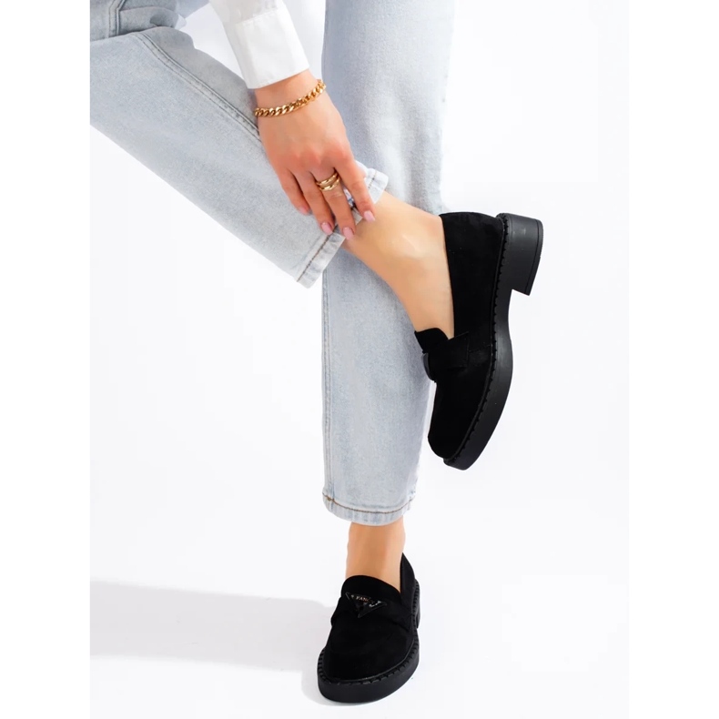 W. Potocki Mocasini de dama din piele intoarsa neagra de la Potocki negru 2