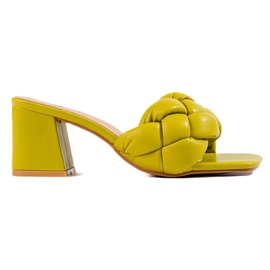 Sandale de damă verzi cu toc Shelovet verde 2 Sandale de damă verzi cu toc Shelovet verde 2