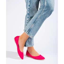 Balerini de dama roz din piele ecologica Shelovet 2