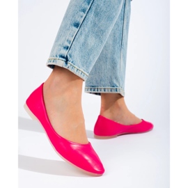 Balerini de dama roz din piele ecologica Shelovet 1