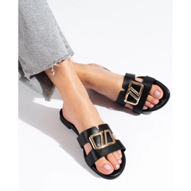 Papuci Shelovet negri eleganti de dama negru 2