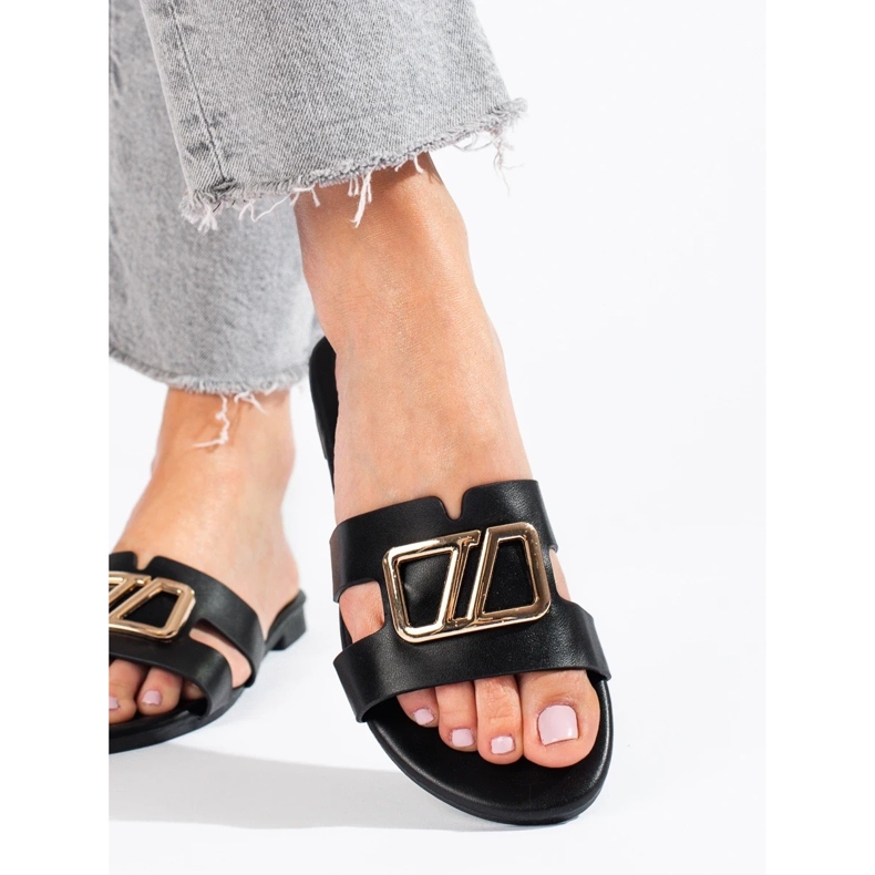 Papuci Shelovet negri eleganti de dama negru 1