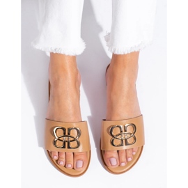 Papuci Shelovet negri clasici de dama bej 1