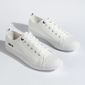 Tenisi albi barbatesti din piele ecologica Big Star KK174008 2