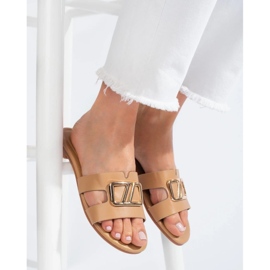 Sandale plate Shelovet bej 1