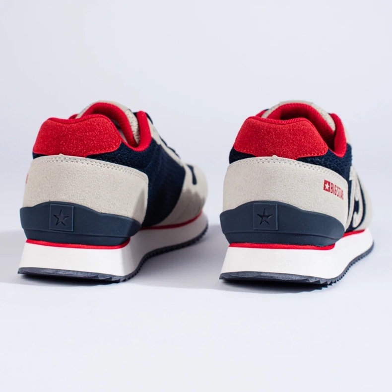 Pantofi sport pentru bărbați LL174256 Big Star bleumarin și bej albastru 1