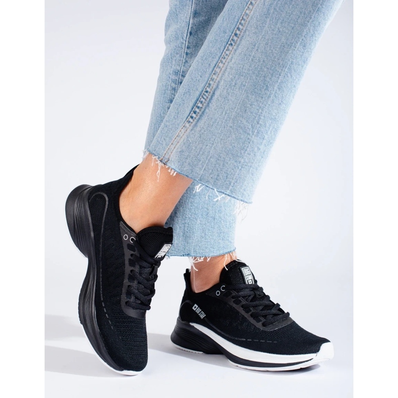 Pantofi sport negri cu talpă groasă Big Star LL274327 negru 2