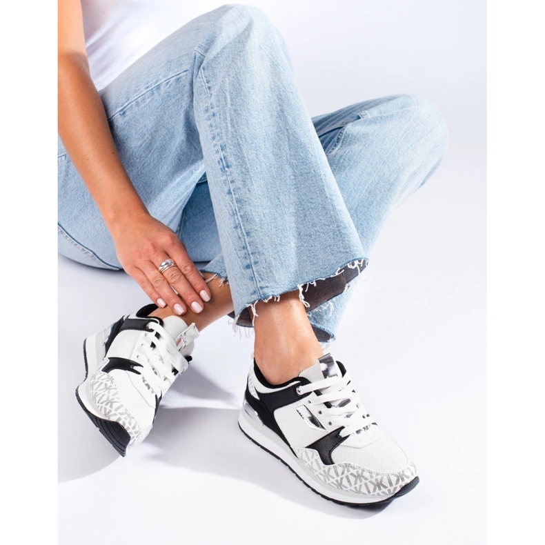 Pantofi sport de damă Shelovet în alb-negru 2