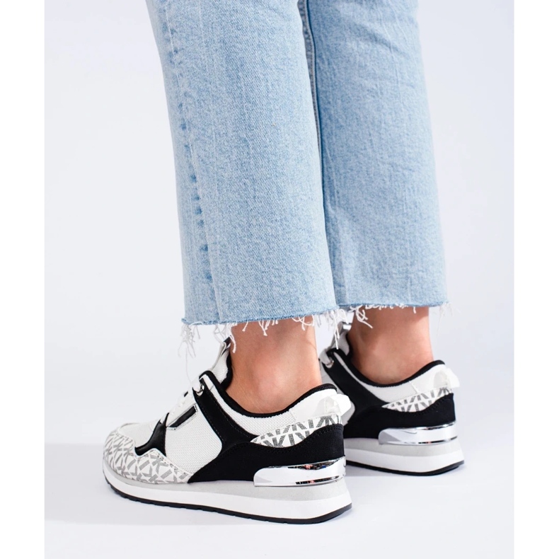 Pantofi sport de damă Shelovet în alb-negru 1