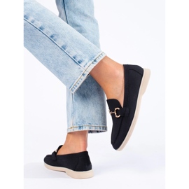 Brogue din piele intoarsa neagra Shelovet negru 1